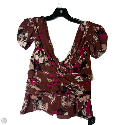 Top Short Sleeve By Cmc In Multi-colored, Size: 6