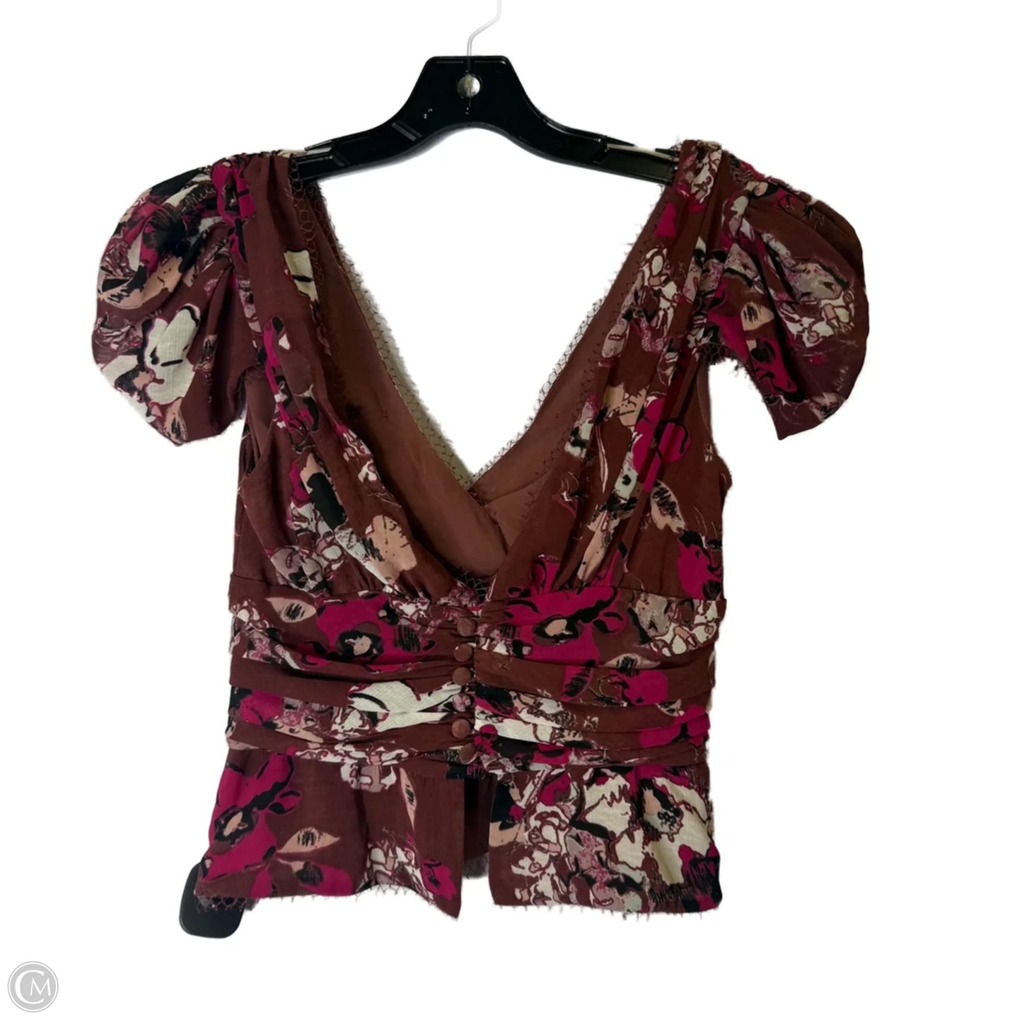 Top Short Sleeve By Cmc In Multi-colored, Size: 6