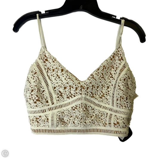 Top Sleeveless By Clothes Mentor In Cream, Size: M