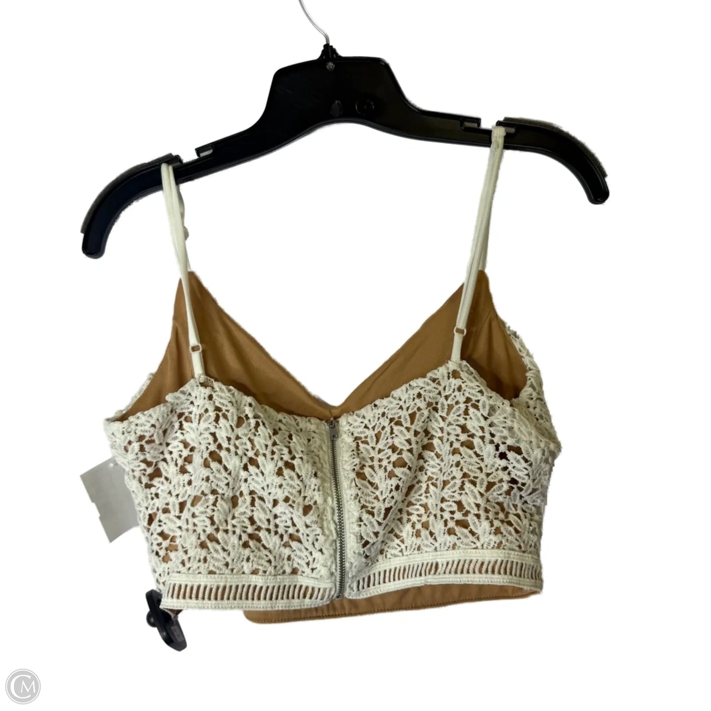 Top Sleeveless By Clothes Mentor In Cream, Size: M
