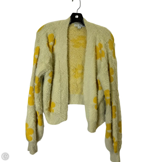 Sweater Cardigan By Hyfve In Yellow, Size: L