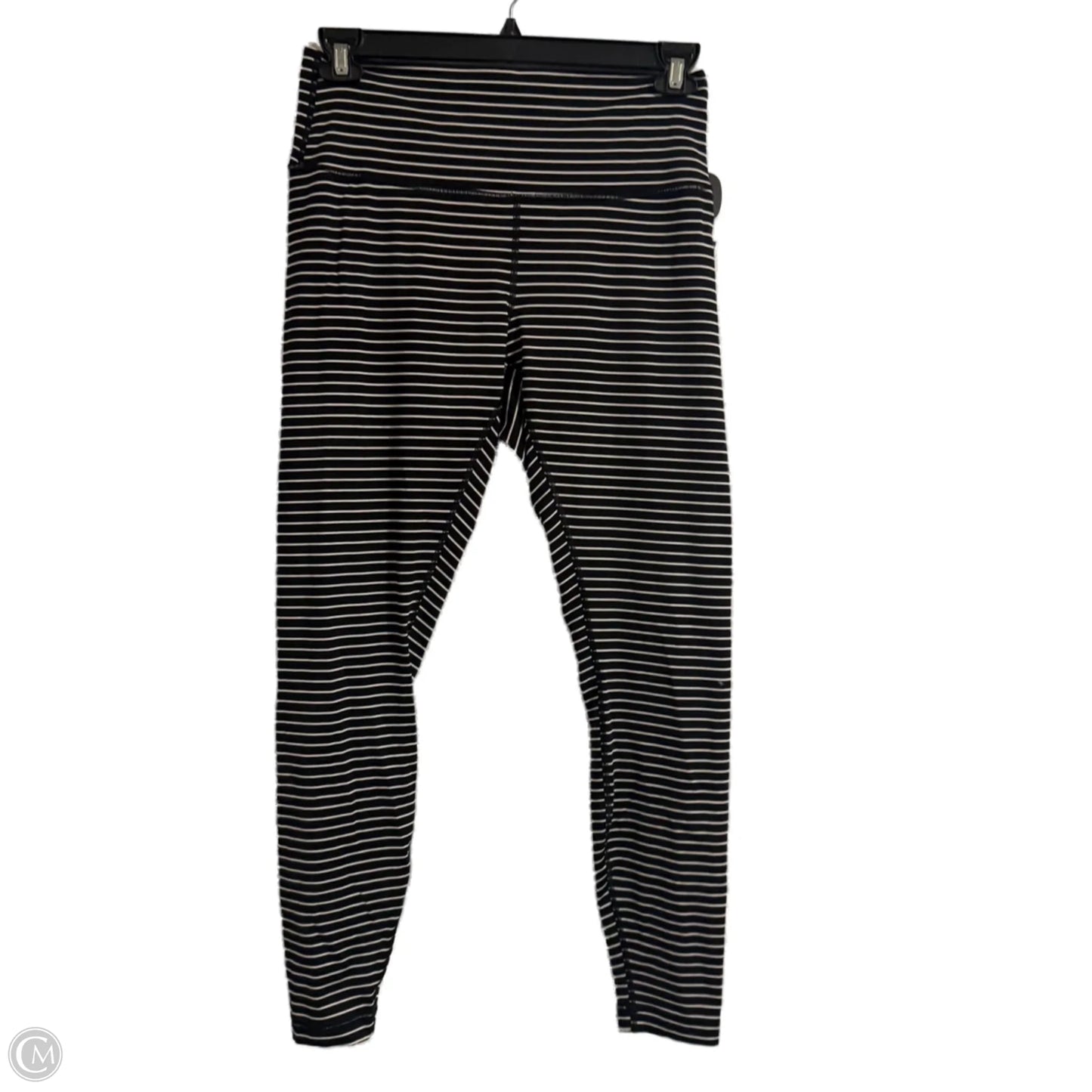 Athletic Leggings By Lululemon In Black & White, Size: 12