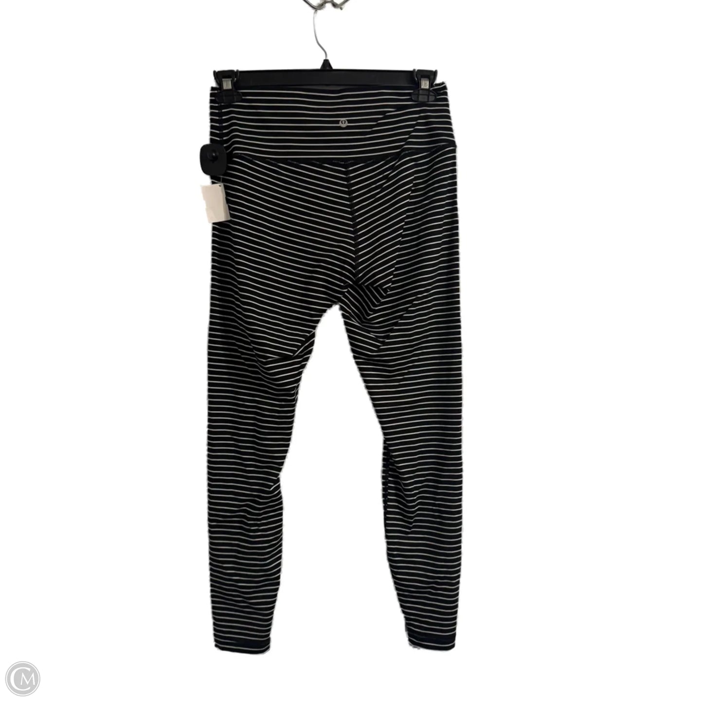 Athletic Leggings By Lululemon In Black & White, Size: 12