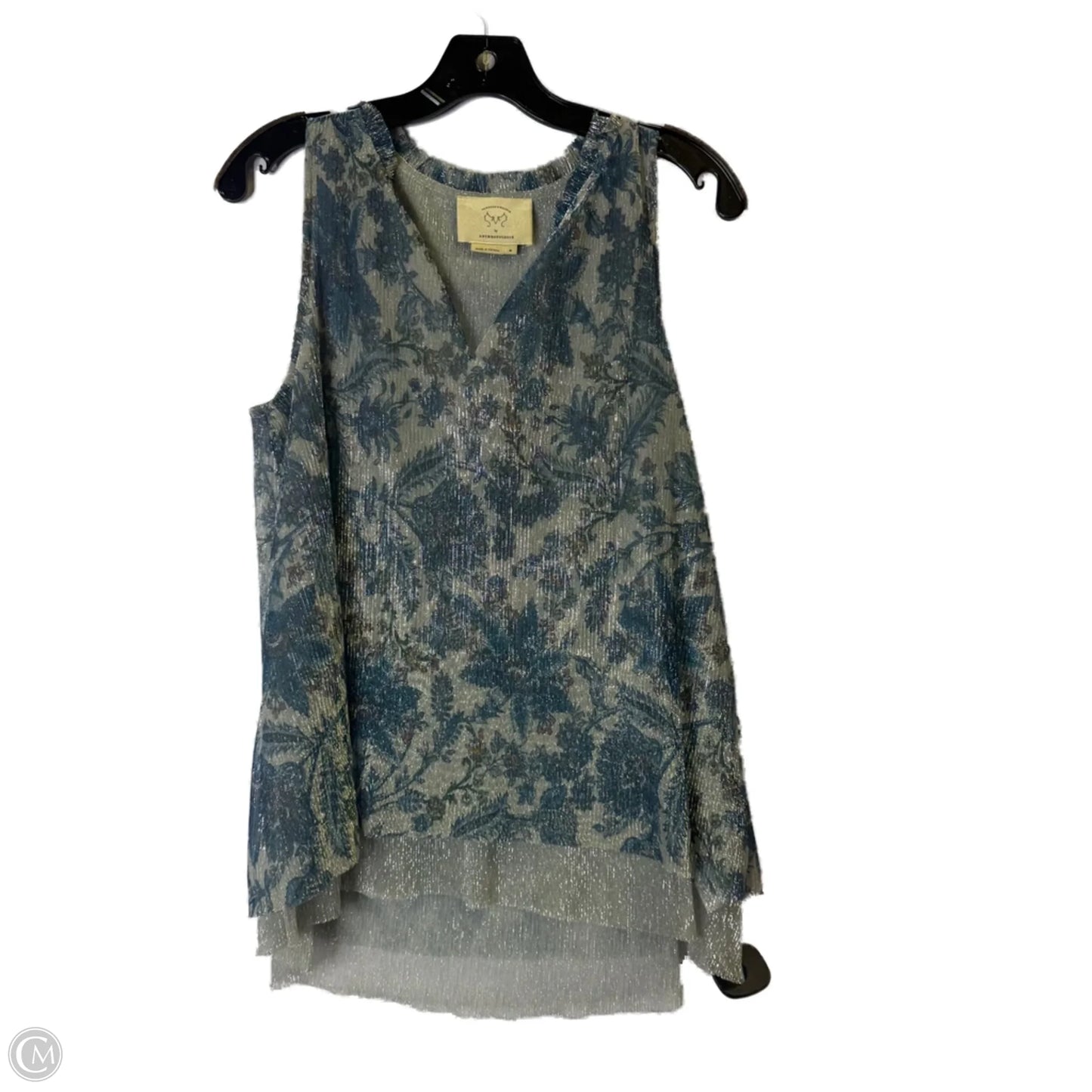 Top Sleeveless By Anthropologie In Blue, Size: M