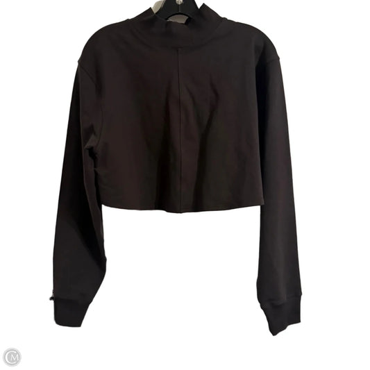 Athletic Top Long Sleeve Collar By Lululemon In Grey, Size: 12