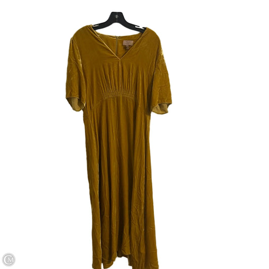 Dress Casual Maxi By Kachel In Yellow, Size: 12