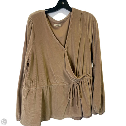 Top Long Sleeve By Madewell In Pink, Size: 2x