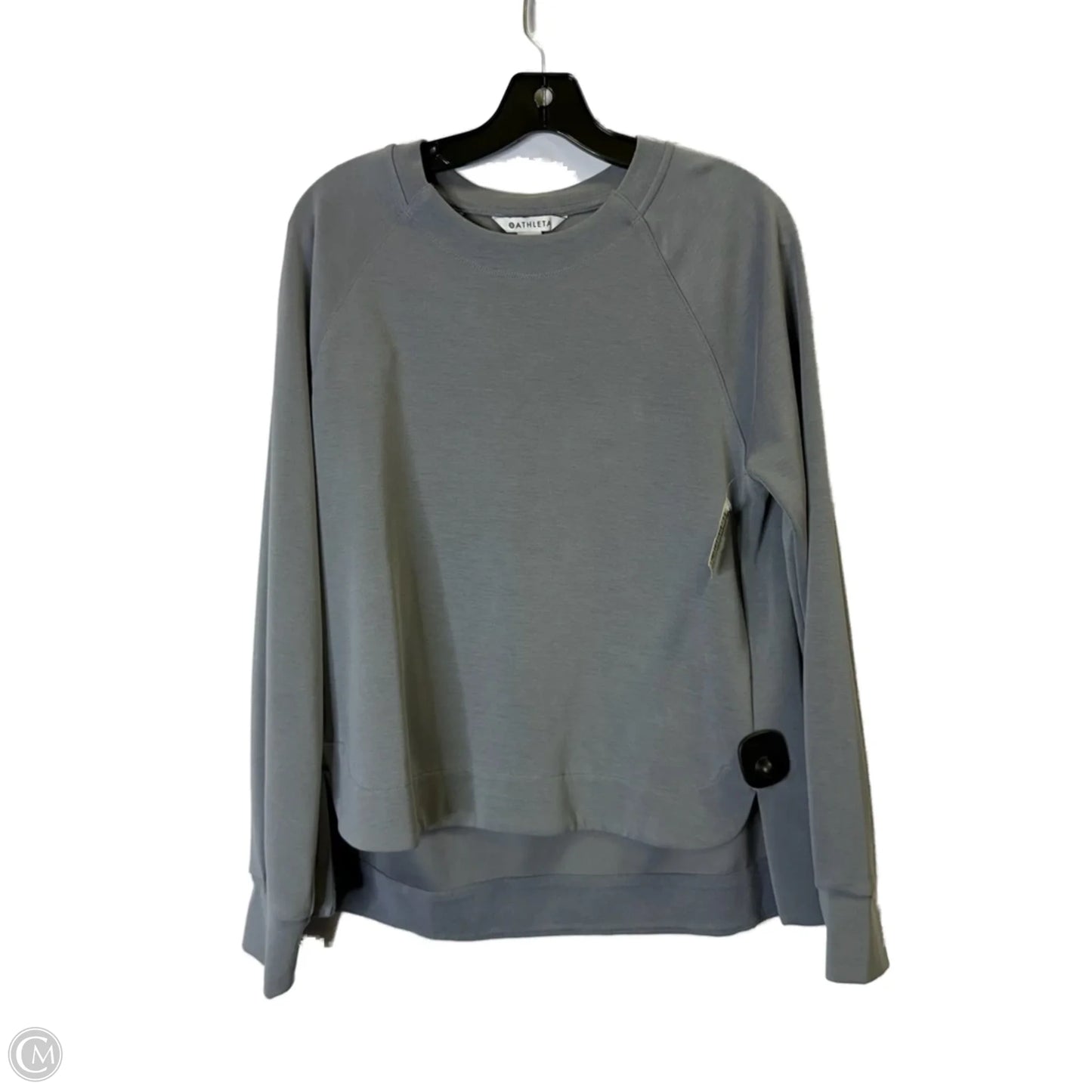 Athletic Top Long Sleeve Crewneck By Athleta In Grey, Size: M