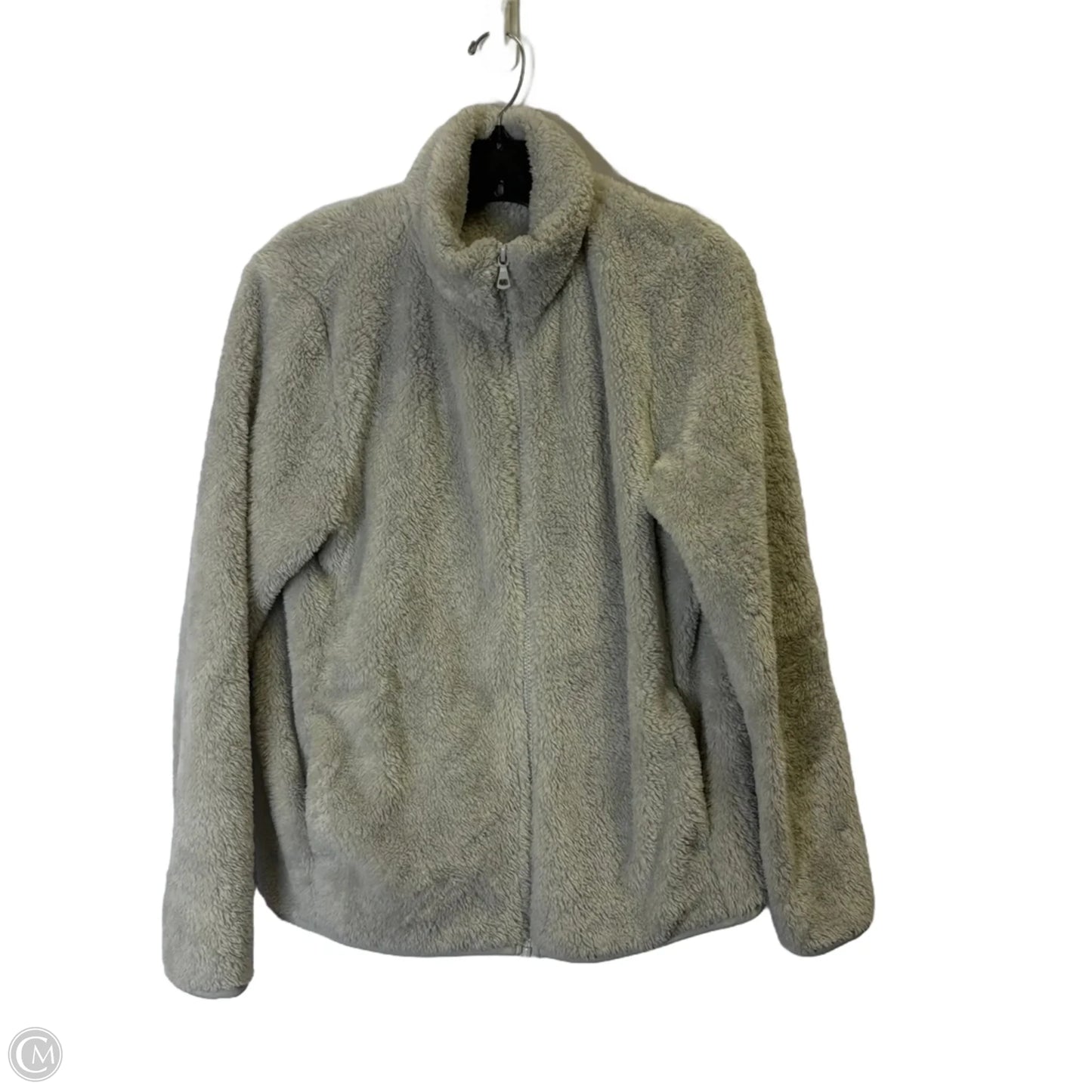 Jacket Faux Fur & Sherpa By Uniqlo In Grey, Size: L