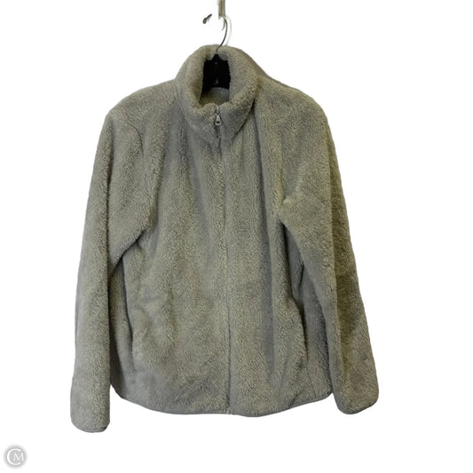 Jacket Faux Fur & Sherpa By Uniqlo In Grey, Size: L