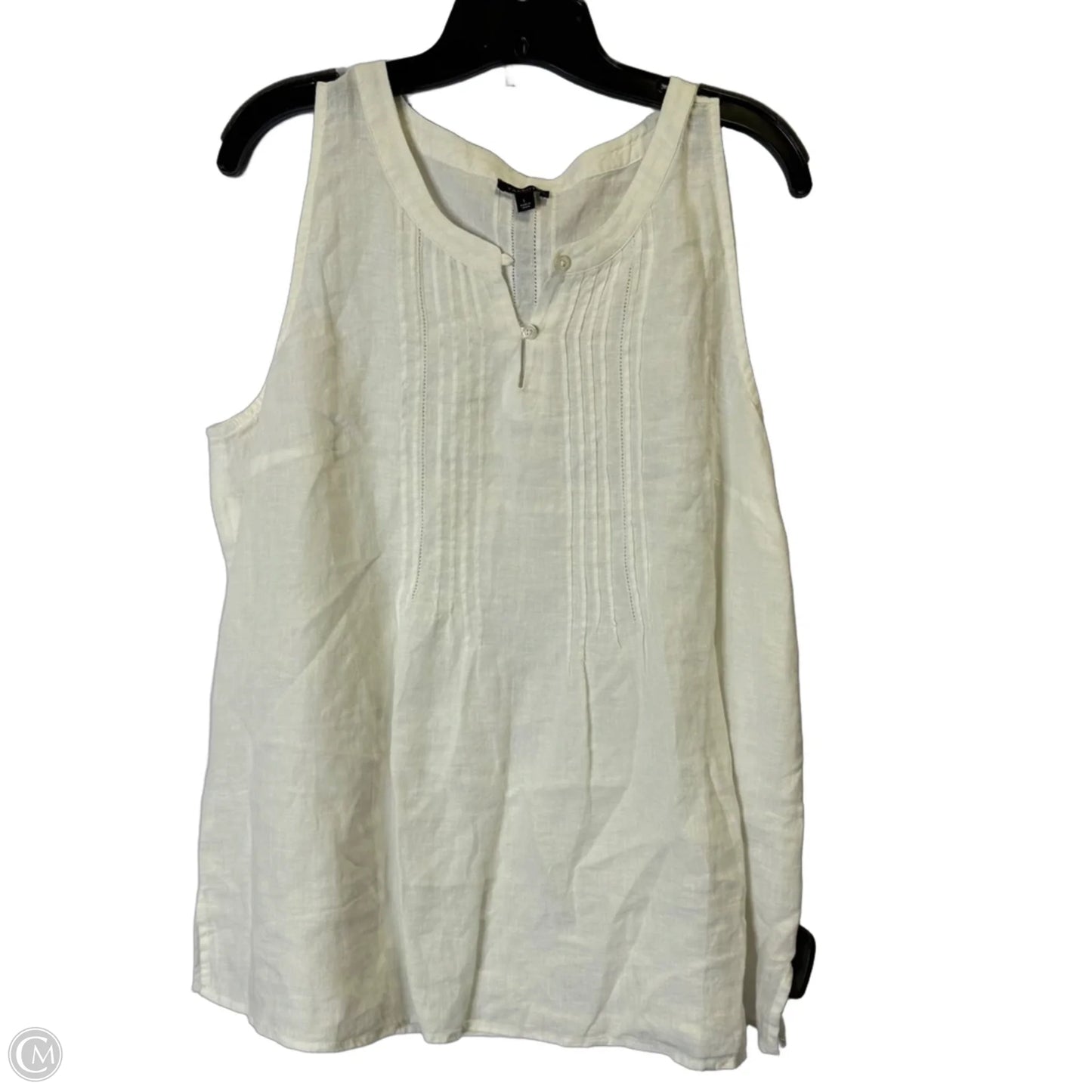 Top Sleeveless By Talbots In Cream, Size: L