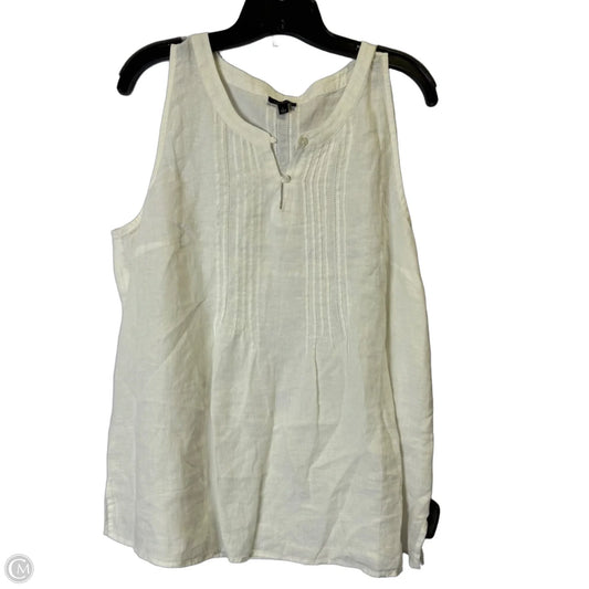 Top Sleeveless By Talbots In Cream, Size: L