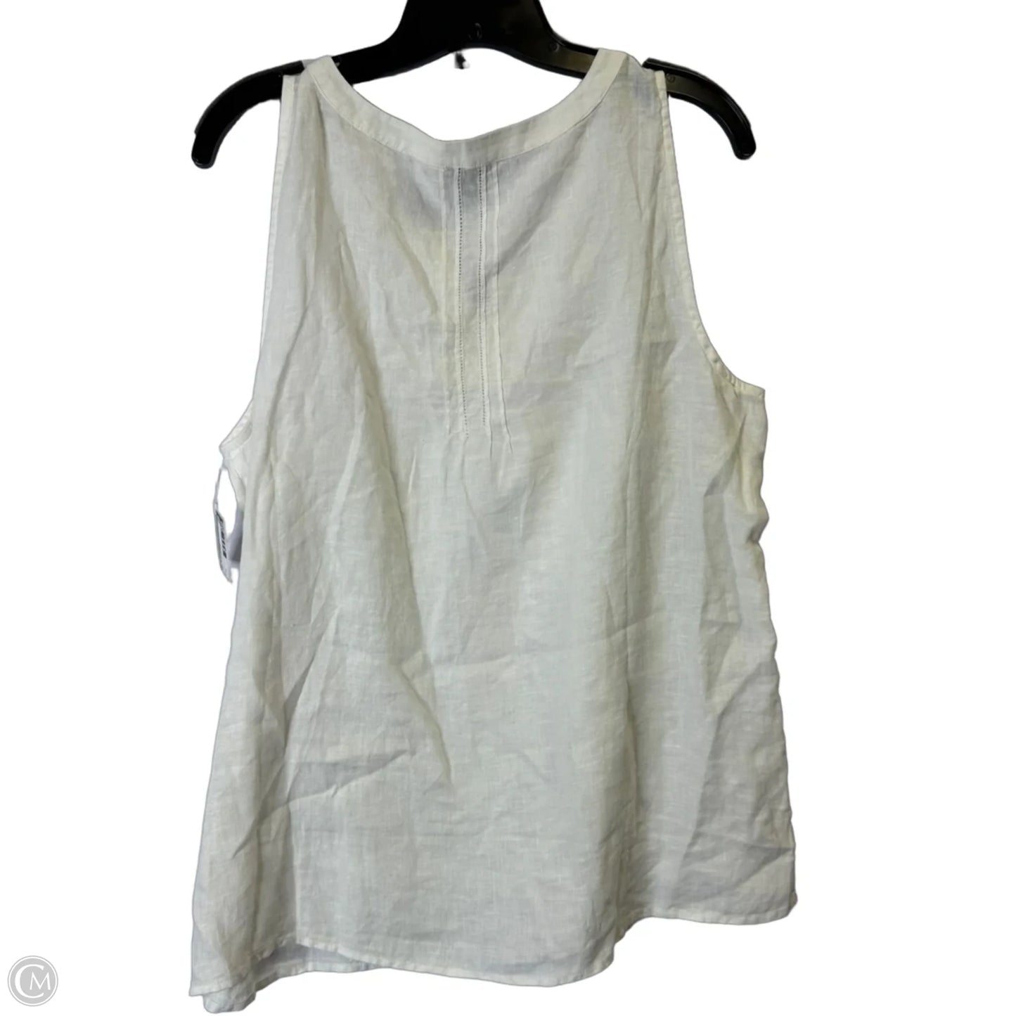 Top Sleeveless By Talbots In Cream, Size: L