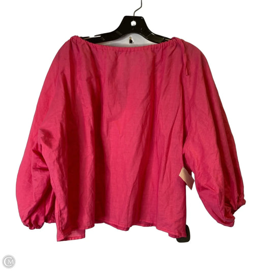 Top Short Sleeve By Clothes Mentor In Pink, Size: Xl