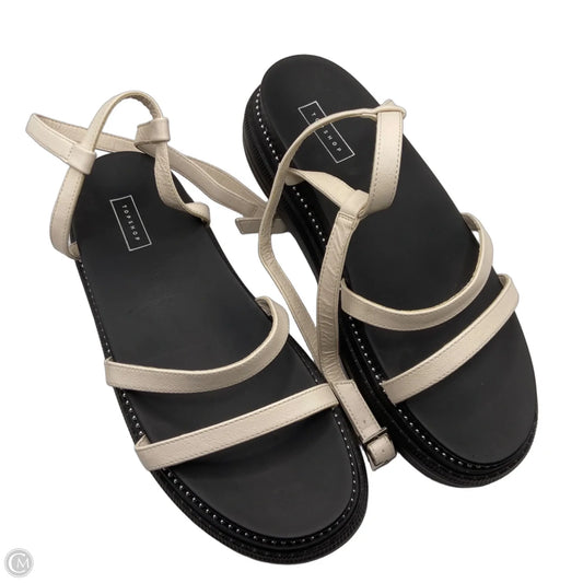 Sandals Heels Platform By Top Shop In Cream, Size: 10.5