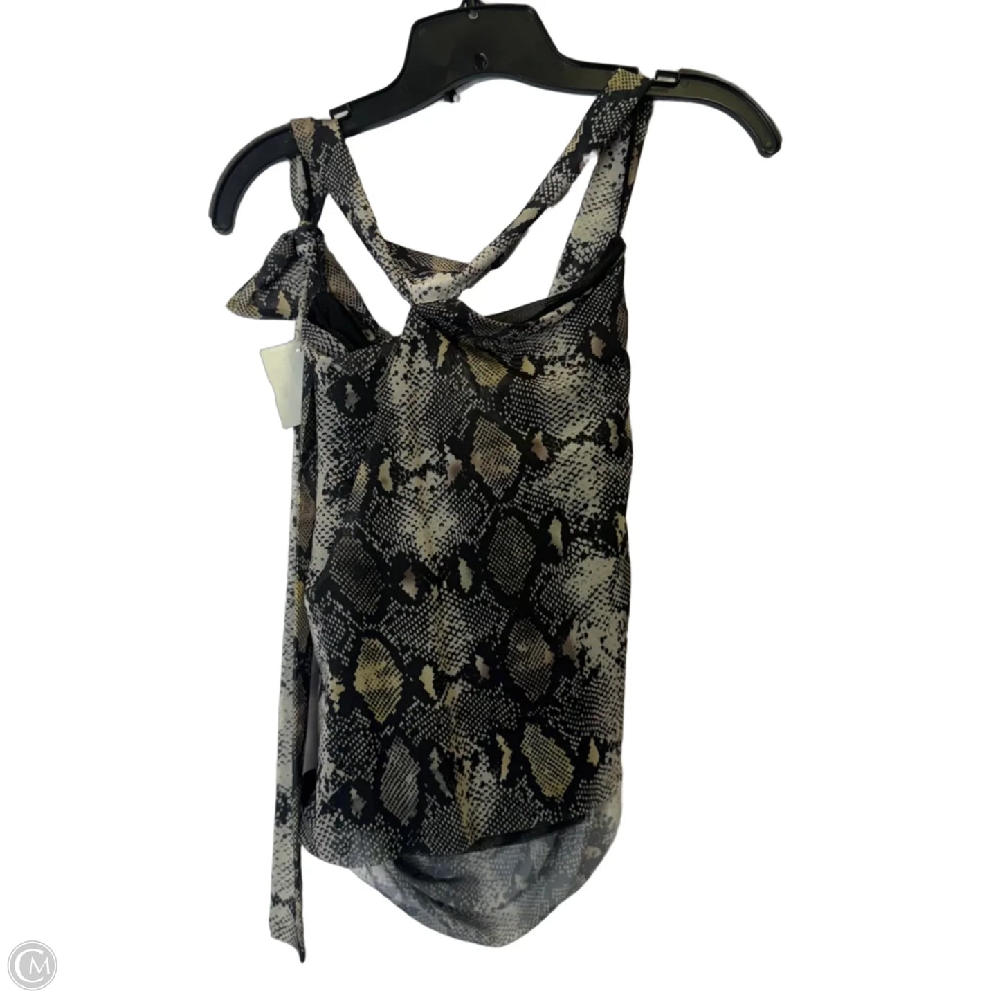 Top Sleeveless By Zara In Snakeskin Print, Size: L