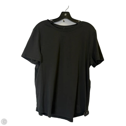 Athletic Top Short Sleeve By Lululemon In BLACK, Size: M