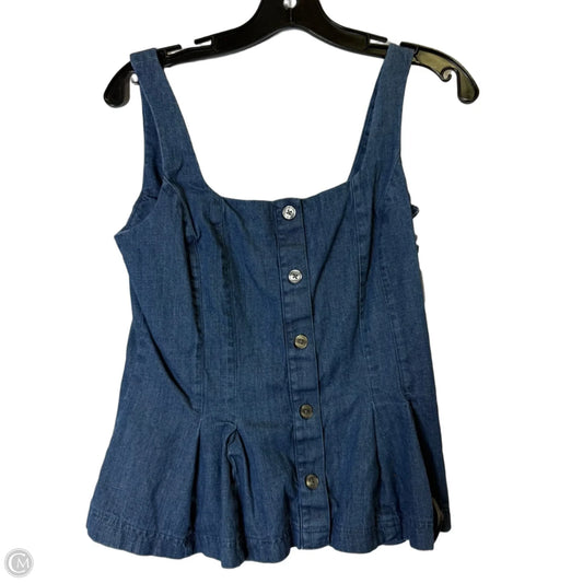 Top Sleeveless By Banana Republic In Blue, Size: 4
