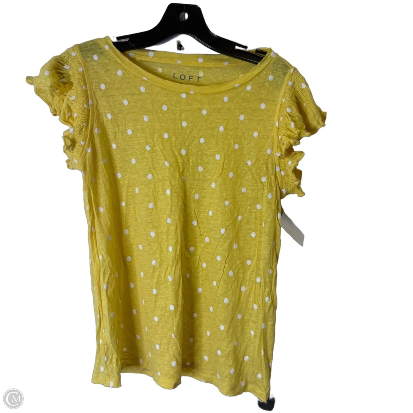 Top Sleeveless By Loft In Yellow, Size: M