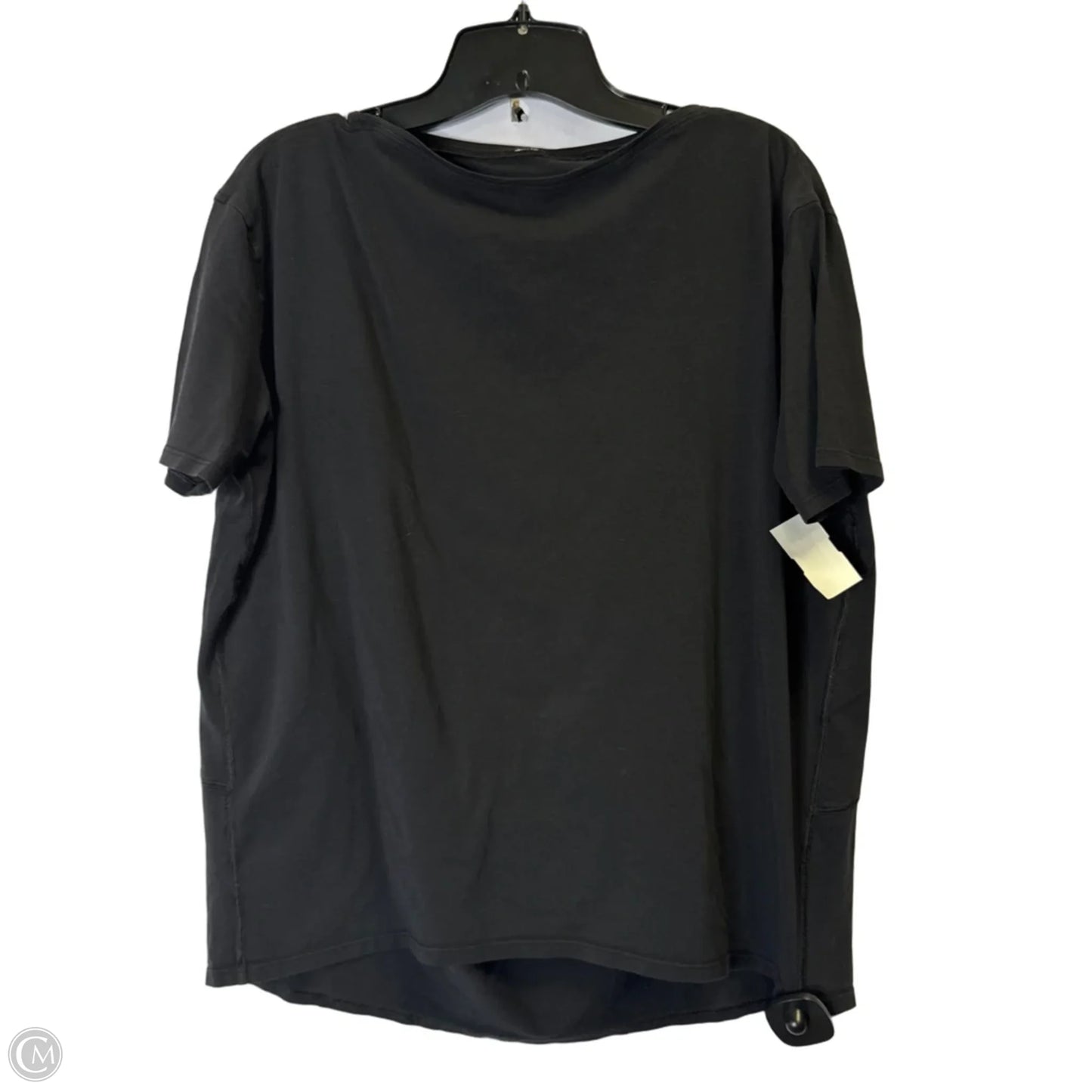 Athletic Top Short Sleeve By Lululemon In Black, Size: L