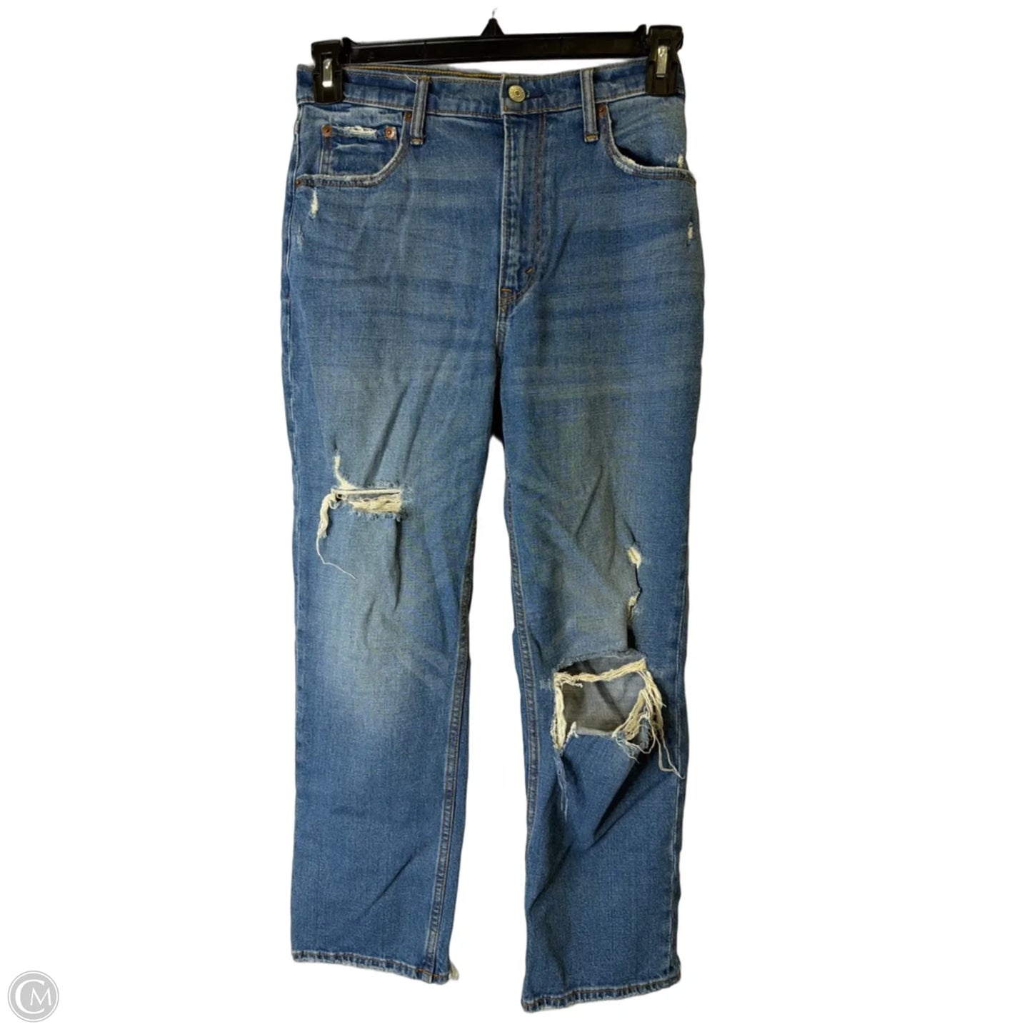 Jeans Straight By Abercrombie And Fitch In Blue Denim, Size: 6
