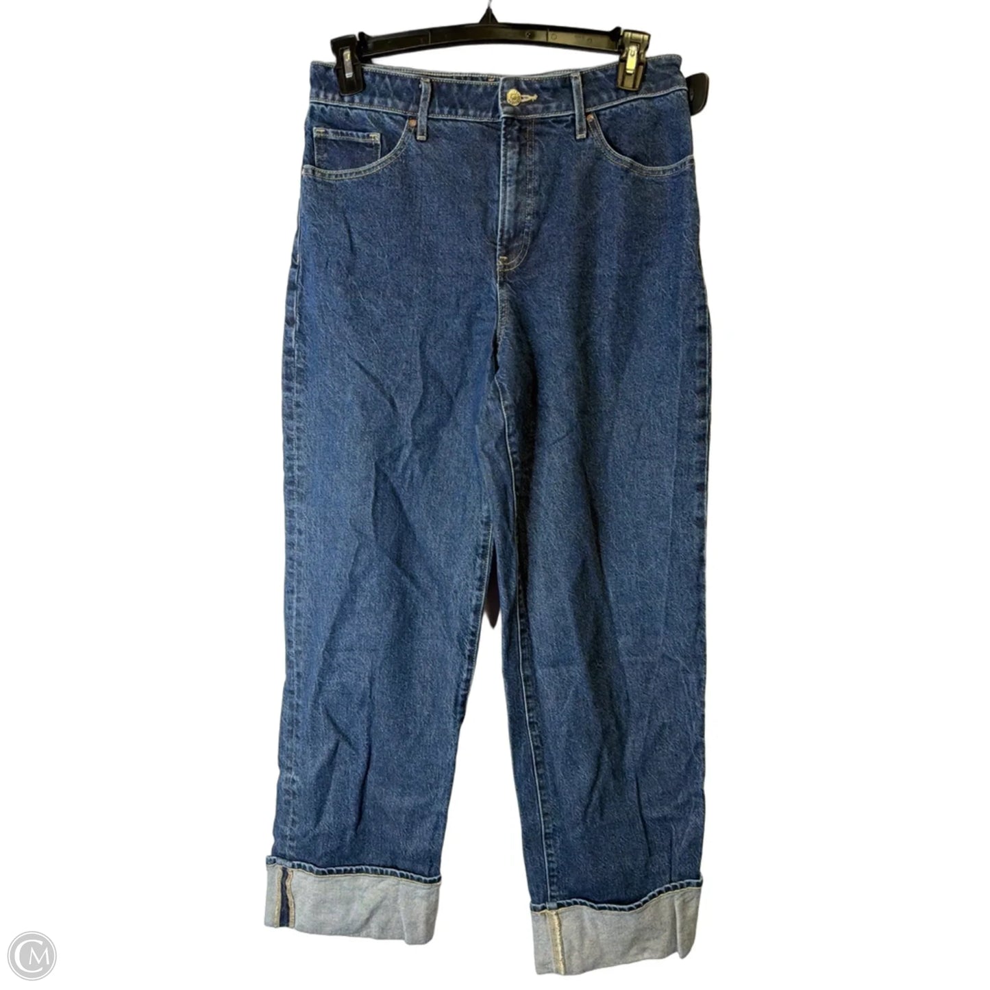 Jeans Straight By Express In Blue Denim, Size: 10