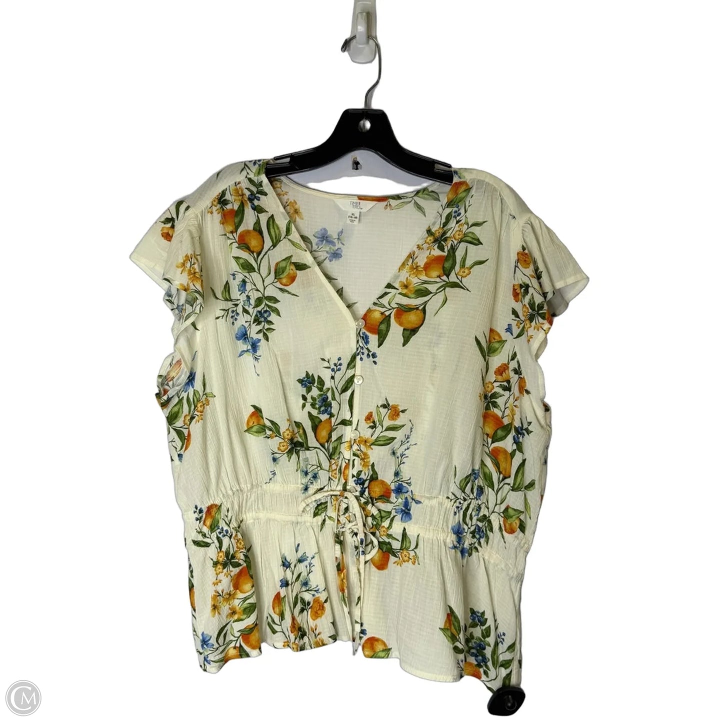 Top Sleeveless By Time And Tru In Cream, Size: Xl