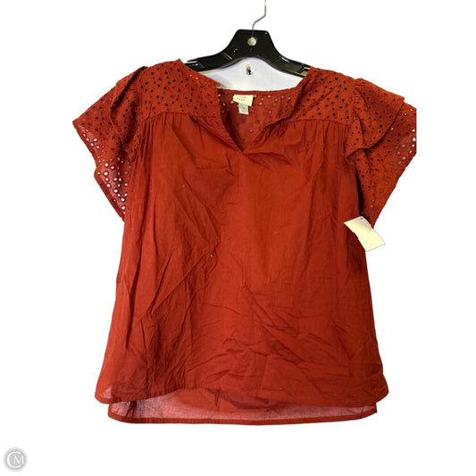 Top Short Sleeve By A New Day In Red, Size: S