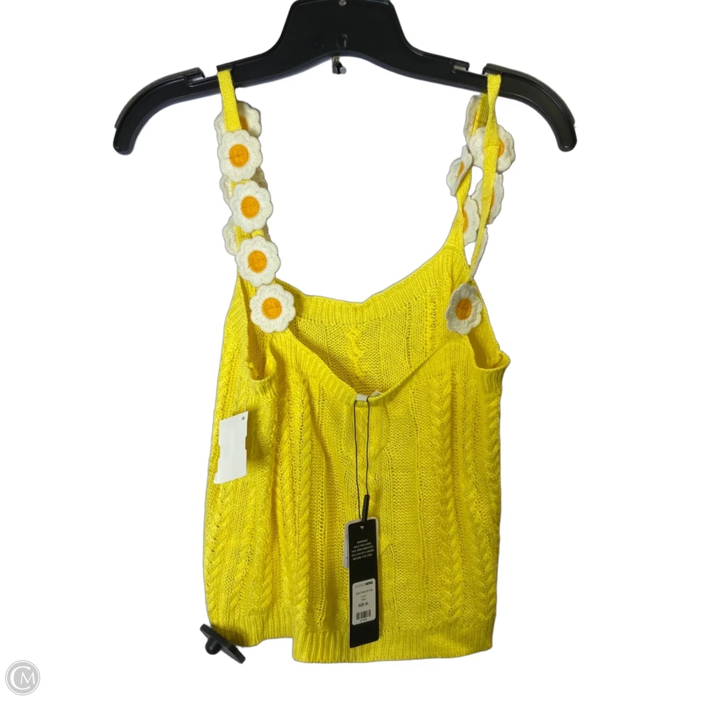 Top Sleeveless By Fashion Nova In Yellow, Size: Xl