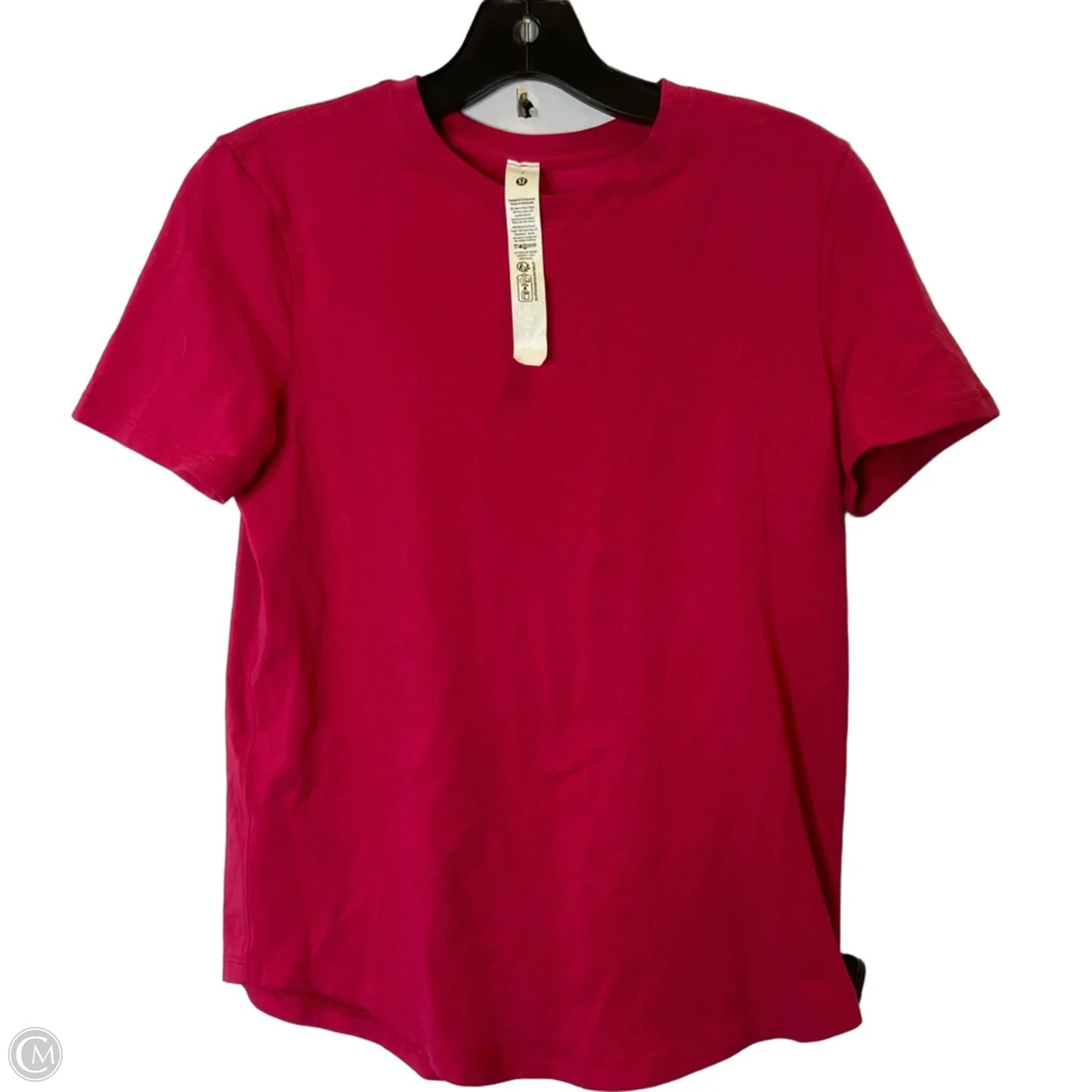 Athletic Top Short Sleeve By Lululemon In Pink, Size: 2