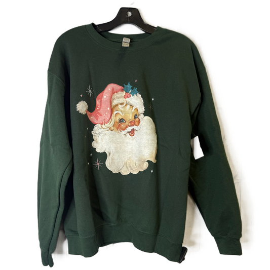 Sweatshirt Crewneck By Gildan In Green, Size: M