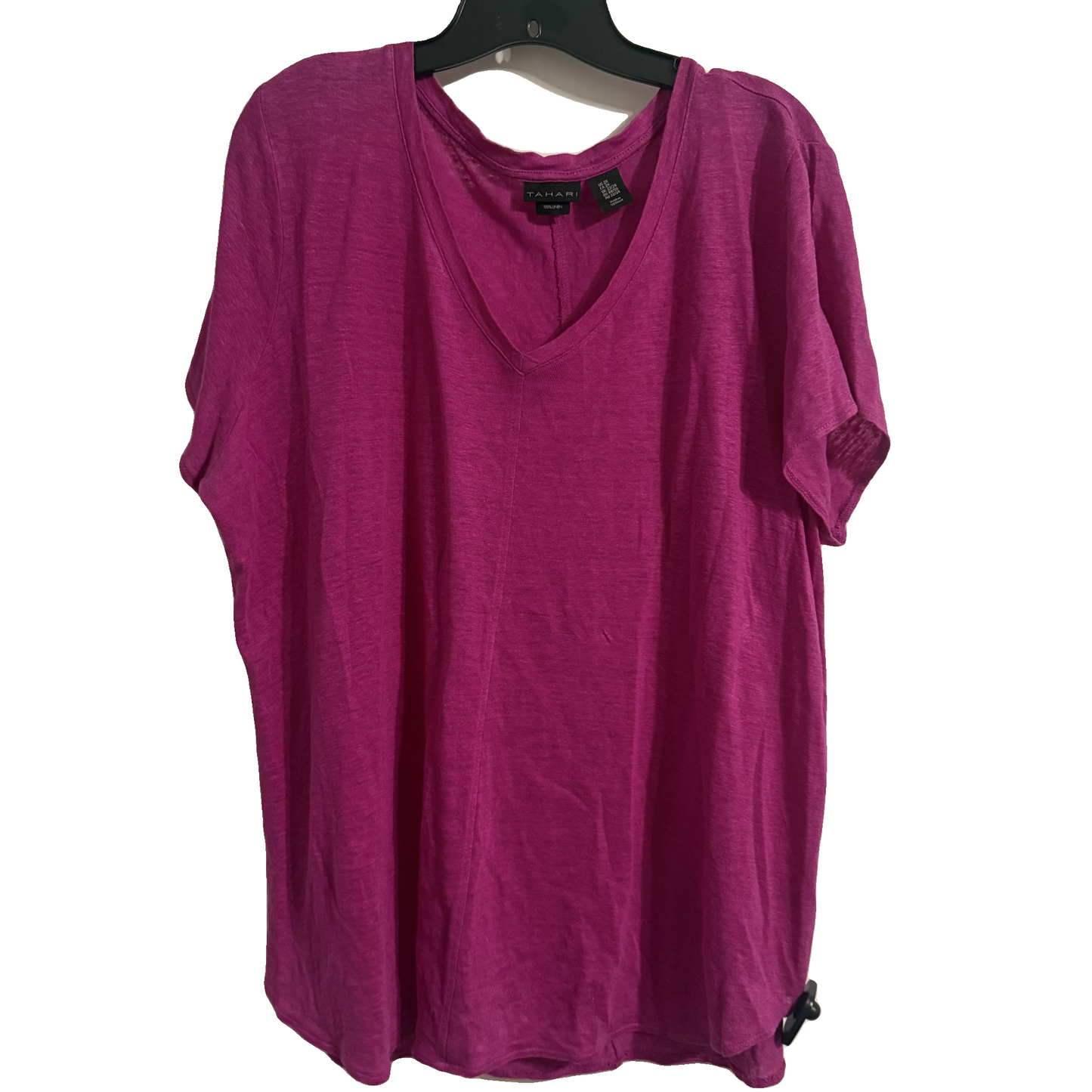 Top Short Sleeve Basic By Tahari By Arthur Levine In Pink, Size: 2x