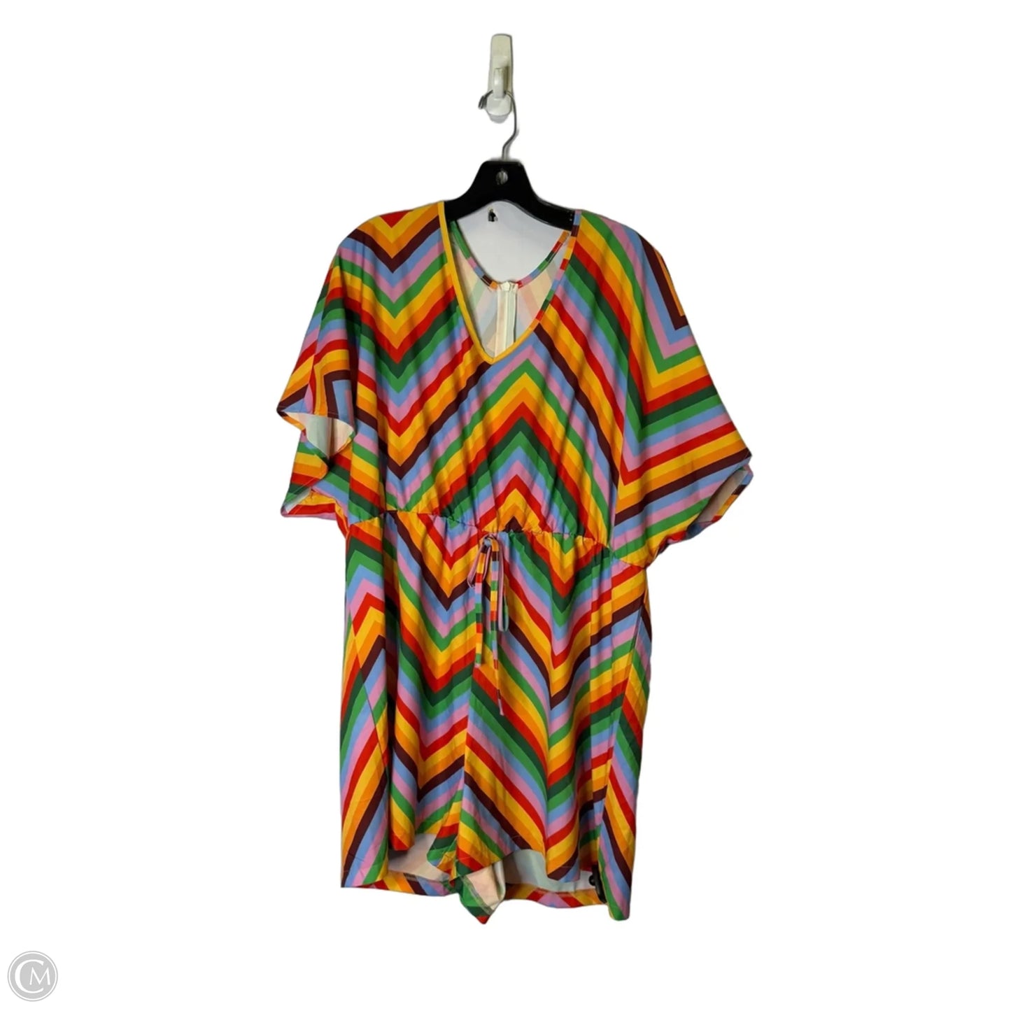 Romper By Shein In Rainbow Print, Size: 2x