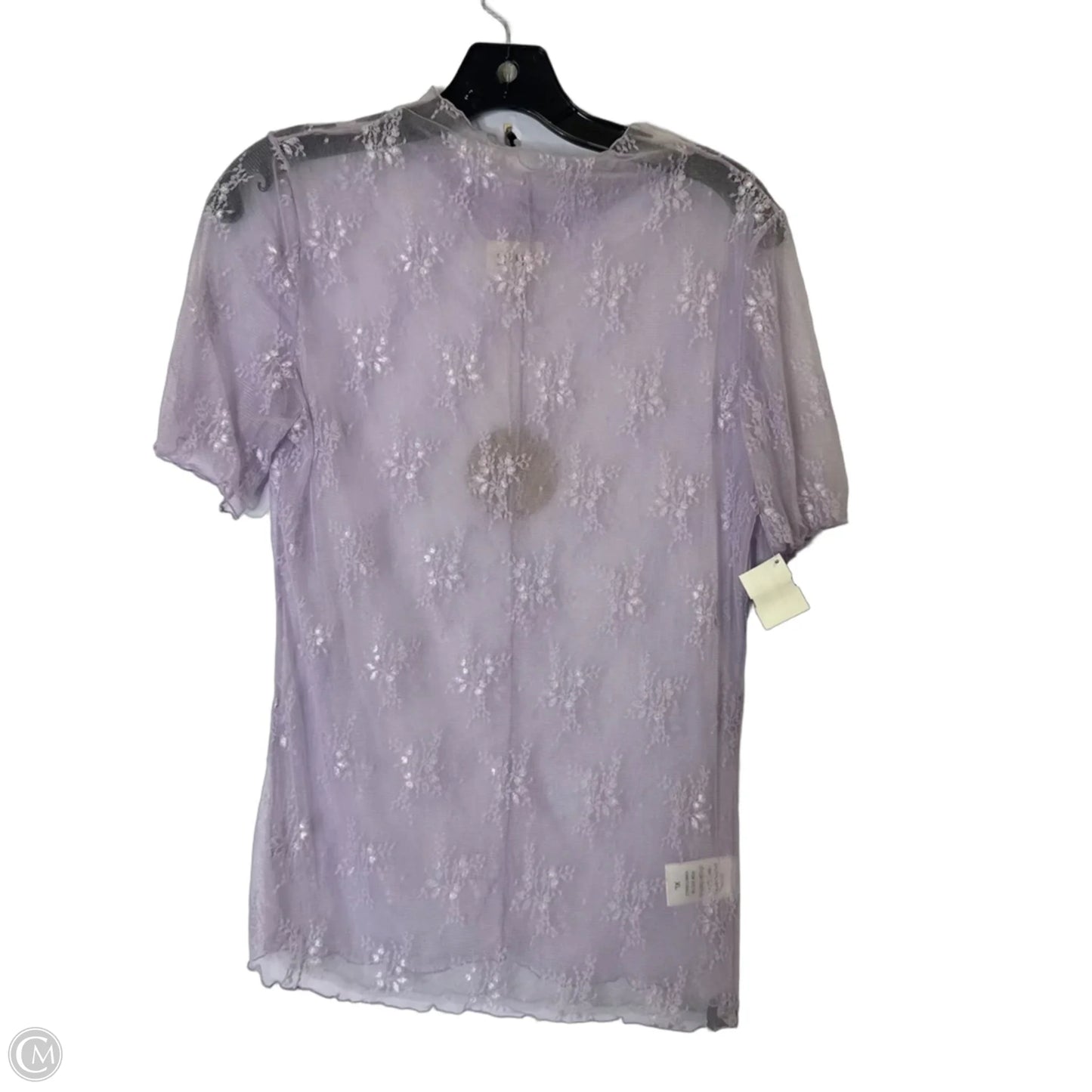 Top Short Sleeve By Bibi In Purple, Size: Xl