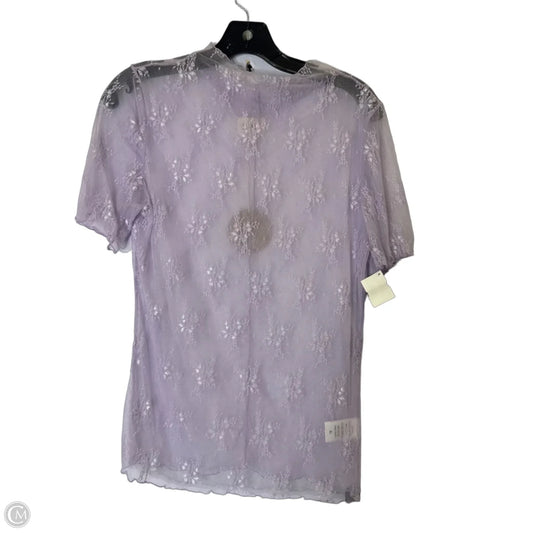 Top Short Sleeve By Bibi In Purple, Size: Xl