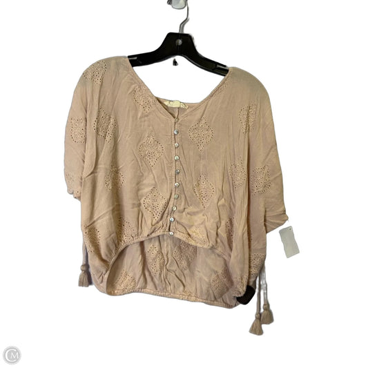 Top Short Sleeve By Love Stitch In Pink, Size: M