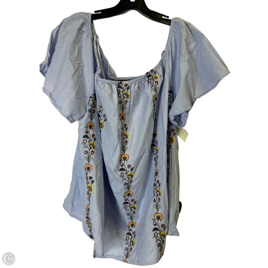 Top Short Sleeve By Lane Bryant In Blue, Size: 22