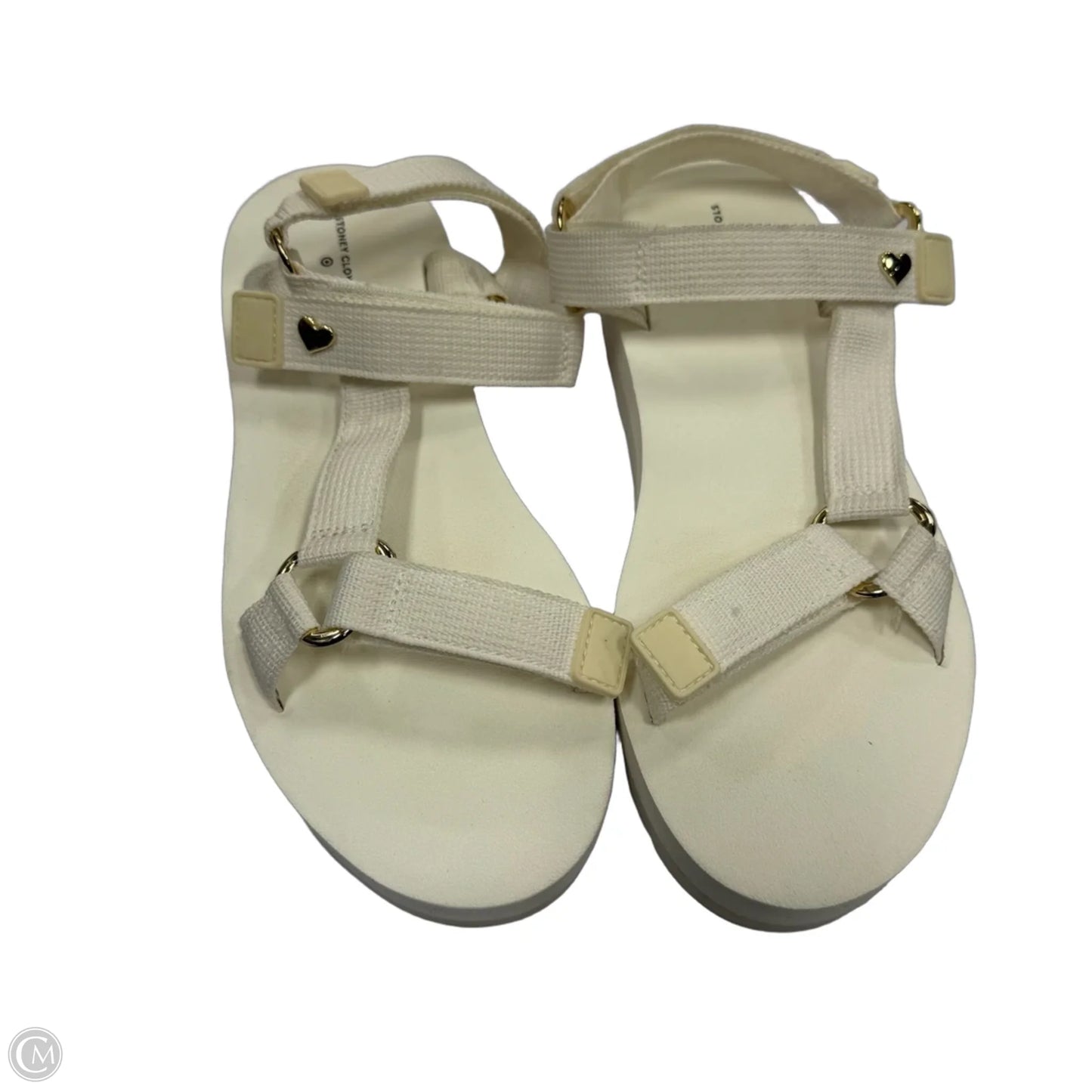 Sandals Heels Platform By Stoney Clover Lane In White, Size: 8