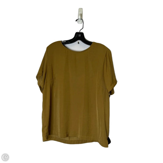 Blouse Short Sleeve By A New Day In Brown, Size: Xxl