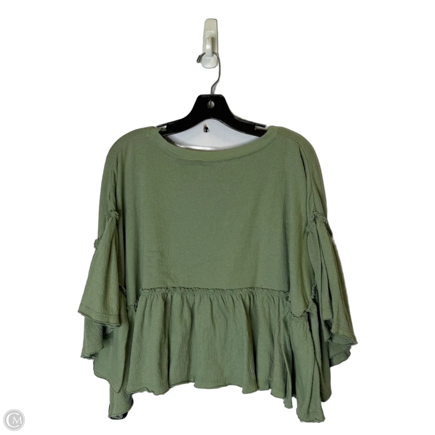 Top Short Sleeve By Urban Outfitters In Green, Size: L