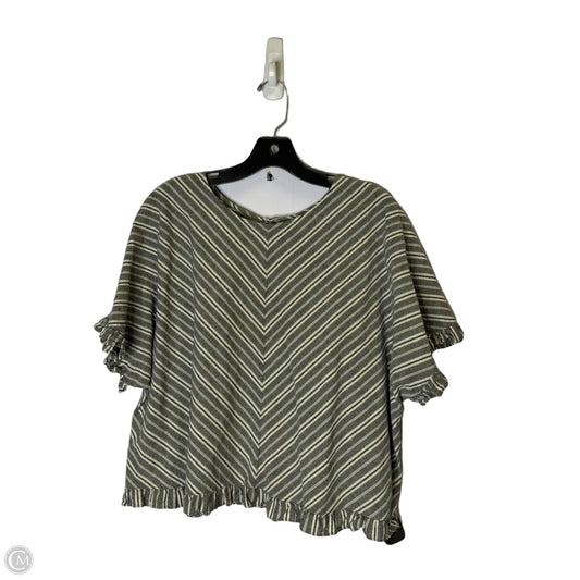 Top Short Sleeve By A New Day In Striped Pattern, Size: Xxl