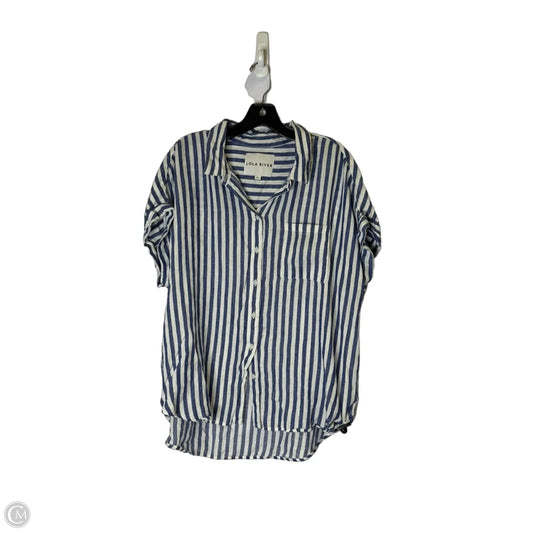 Top Short Sleeve By Lola River In Striped Pattern, Size: Xl