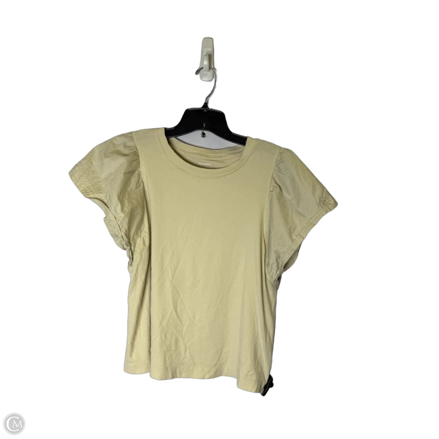 Top Short Sleeve By Old Navy In Cream, Size: L