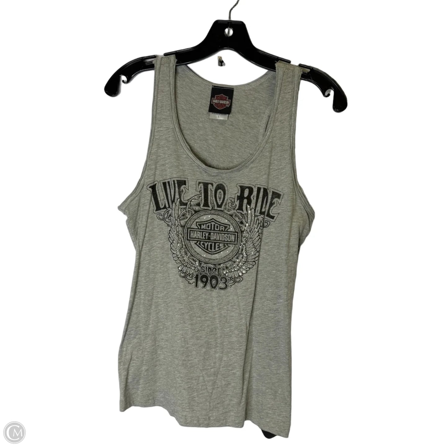 Top Sleeveless Basic By Harley Davidson In Grey, Size: L