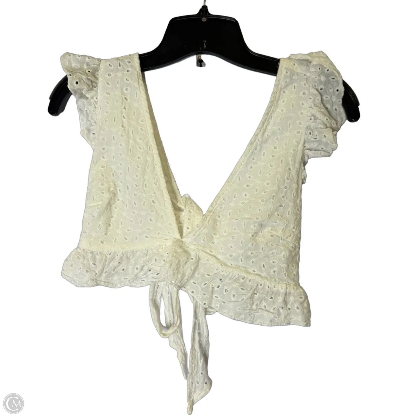 Top Sleeveless By Shein In Cream, Size: M