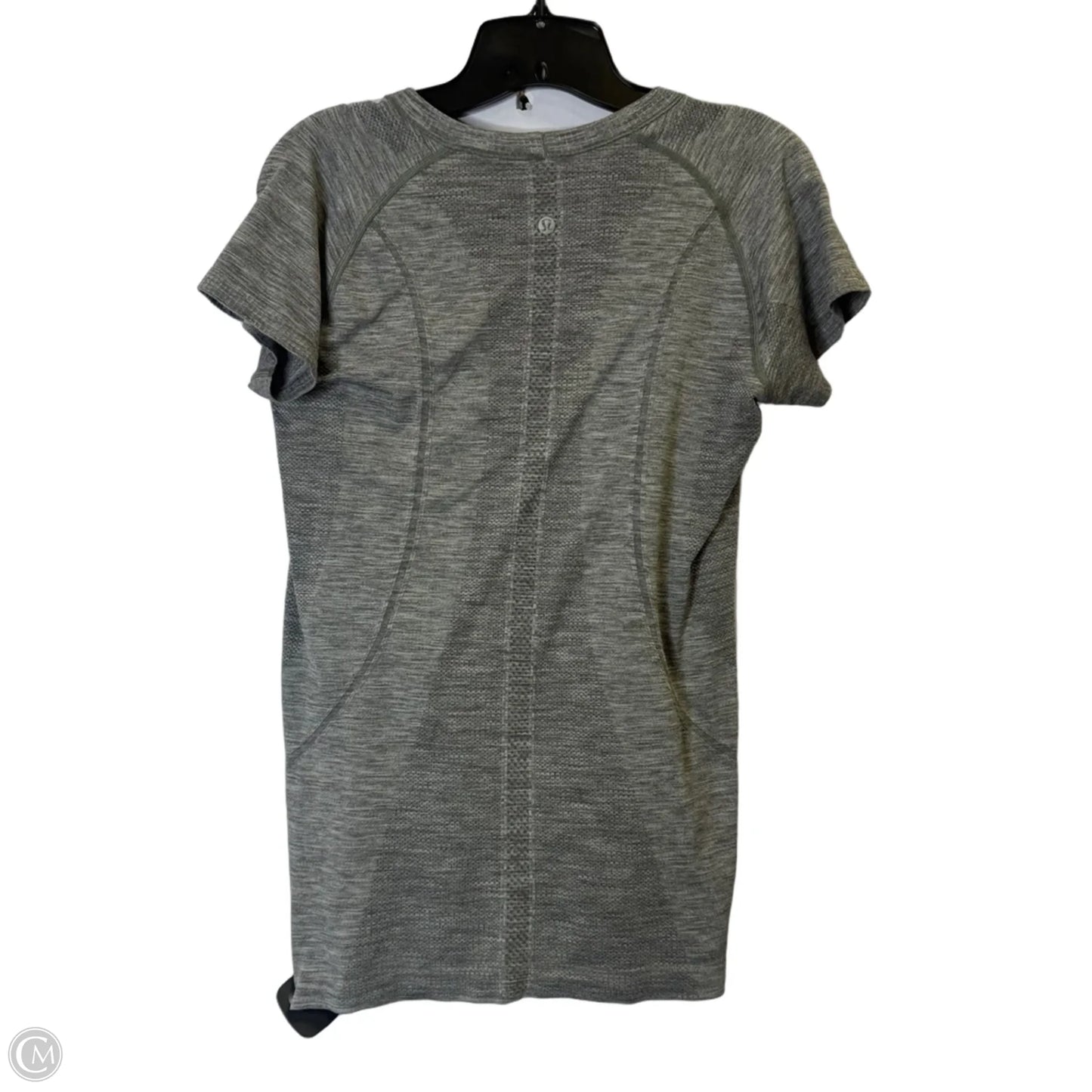 Athletic Top Short Sleeve By Lululemon In Grey, Size: M