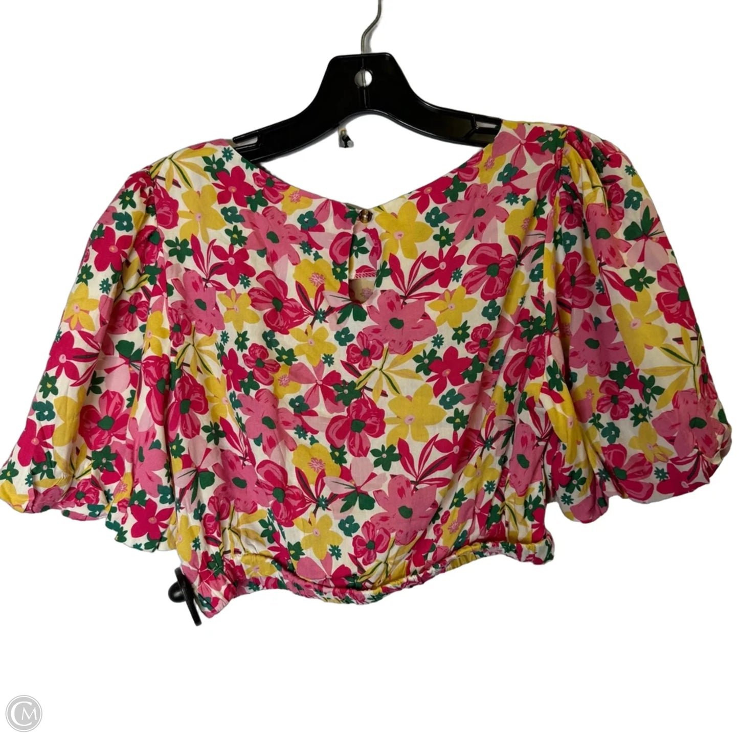 Top Short Sleeve By Petal & Pup In Floral Print, Size: S