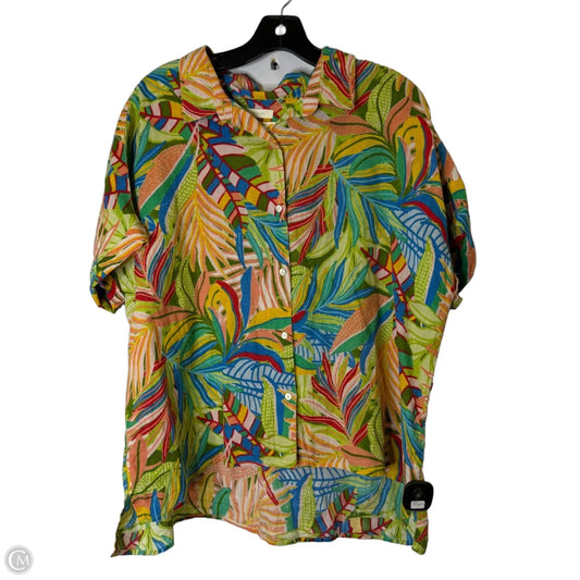 Top Short Sleeve By C And C In Tropical Print, Size: Xl