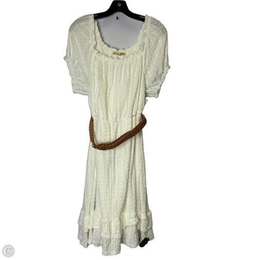 Dress Casual Midi By Liberty Love In White, Size: 1x