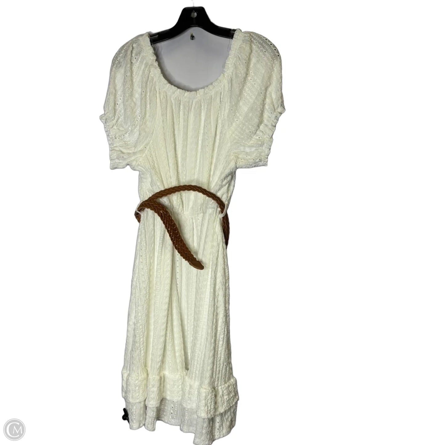 Dress Casual Midi By Liberty Love In White, Size: 1x